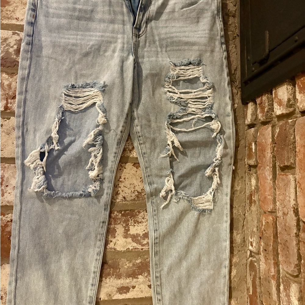Distressed Light Blue Women's Jeans